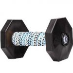 Dog Dumbbell UK with Covered Bar and Black Weight Plates 1.4 Lbs