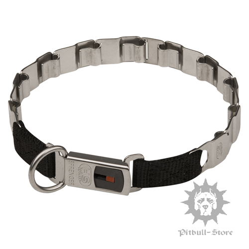 Stainless Steel Prong Collar for Pitbull, NECK TECH Design, 19"