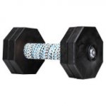 Dog Obedience Dumbbell with 4 Black Plastic Weight Plates, 1 Kg