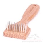 Staffordshire Bull Terrier Grooming Brush, 3 Rows of Metal Teeth