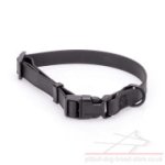 Black Biothane Dog Collar for Staffy and Pitbull Puppy