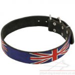 NEW! Union Jack Painted Dog Collar UK Style!