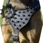 Soft Dog Harness with Sparkling Spikes for Amstaff