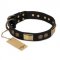 Leather Dog Collar Pitbull "Ancient Egypt" FDT Artisan