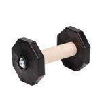 Wood & Plastic Dog Dumbbell for Growing-up Staffies and Pitbulls