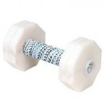 Dog Obedience Dumbbell with 4 White Plastic Weight Plates, 1 Kg