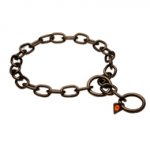 Black Stainless Steel Chain Collar, Fur Saver for Staffy