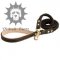 Handcrafted Braided Leather Pitbull Leash with Handle