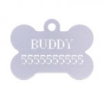 Pitbull ID Tag Bone Shaped with Custom Engraving