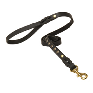 Designer Dog Lead with Braids & Studs