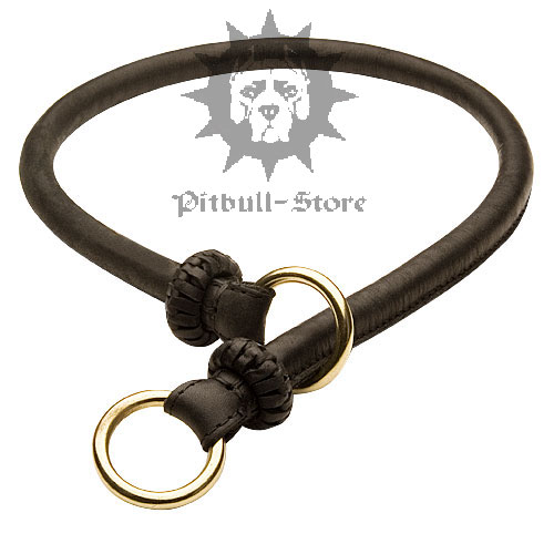 Round Leather Dog Collar