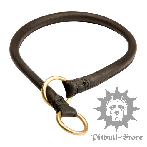 Round Leather Dog Collar