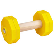 Dumbbell of Plastic and Wood for IGP Training, 1 Kg