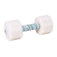 Dog Training Dumbbell with 8 White Plastic Weight Plates, 2 kg