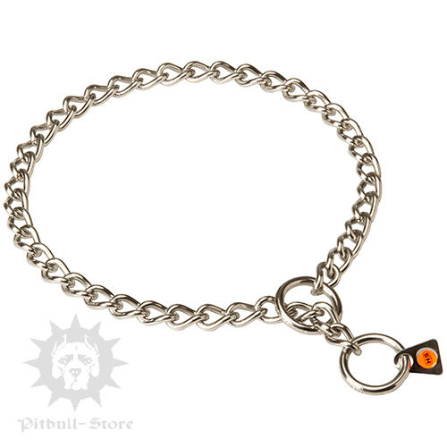 Choke Chain Collar for Staffy, Choker of Stainless Steel