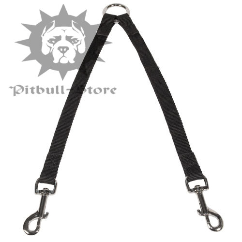 Double Dog Lead of Nylon for Walking 2 Pitbulls