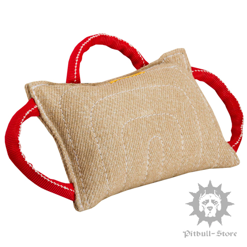 Jute Dog Bite Pad with Three Handles - Click Image
to Close