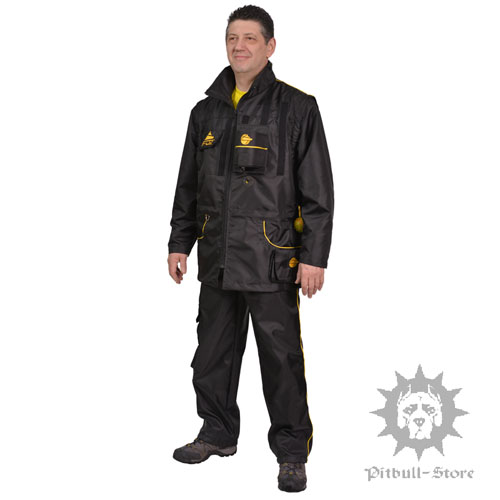 Police Dog Training Suit in Black with Numerous Pockets