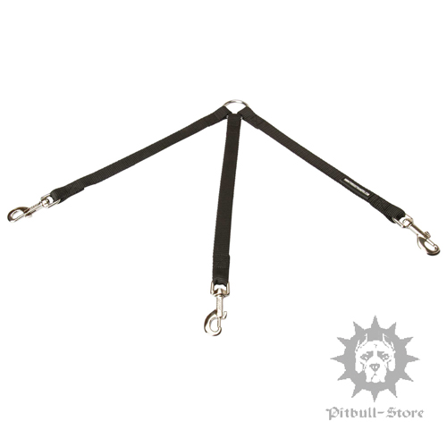 Triple Stitched Nylon Leash for Walking 3 Pitbulls