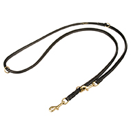 Multi Function Round Leather Dog Leash